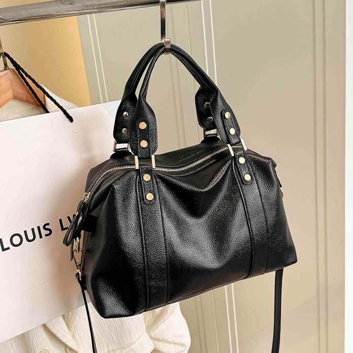 Handbags and Purses for women Vegan Leather Tote Bag for Women Satchel Shoulder Bags Travel Purse with Compartments - Image 7