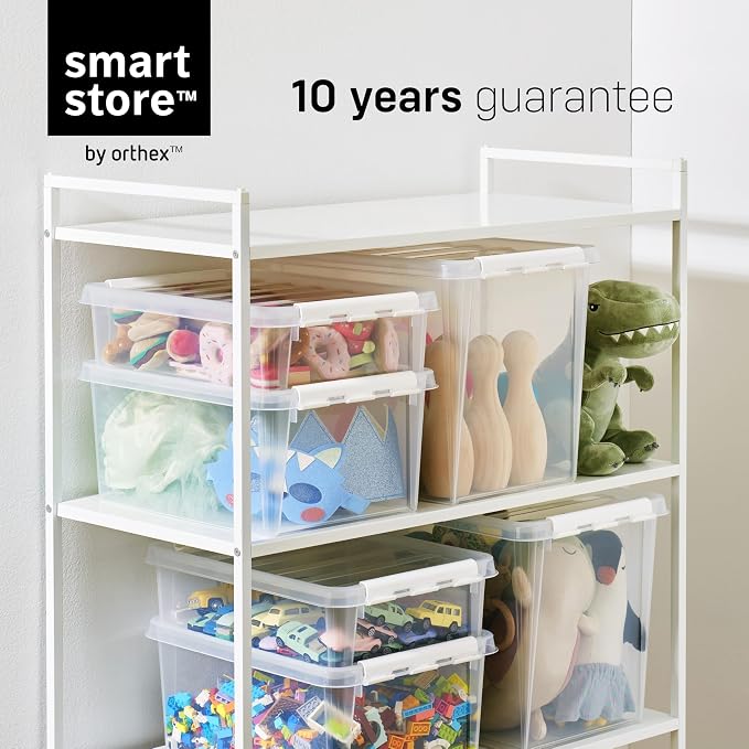 SmartStore Classic 2 Clear Box Storage, 2L/2.1QT BPA-Free Stackable Container with Clip Lock Lid, Food Safe Plastic Bins for Organization, 10 Pack - Image 6
