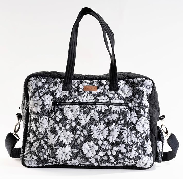 Maison d' Hermine Weekender Bags for Women Cotton Quilted Duffel Overnight Luggage Weekend Bag for Men Gym Gifts Travel | Overnight Luggage Weekend Bag for Men Gym Sports Gifts Duffle bag Business Travellers Trip Spring Summer - Image 9