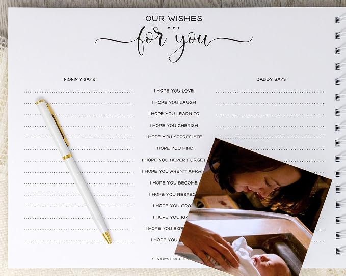 Personalized Pregnancy Journal (15 Center Designs) - Hardcover Pregnancy Memory Book Customized with Baby’s Name, Nickname or Phrase - Prompted Journal for New Moms - Image 9