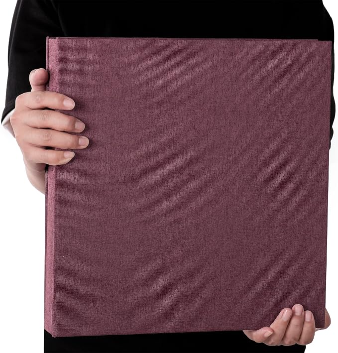 Large Photo Album Self Adhesive 4x6 5x7 3x5 8.5x11 Scrapbook Magnetic Album DIY Scrap Book Length 13 x Width 12.8 (Inches) 120 Sticky Pages Linen Cover DIY Photo Album (PurPle) - Image 7