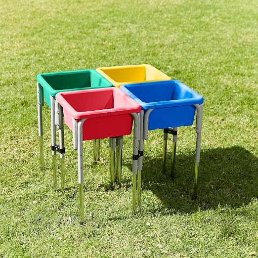 ECR4Kids Stackable Square Bins with Non-Snap Lids, Multipurpose Organization, Yellow, 2-Pack - Image 9