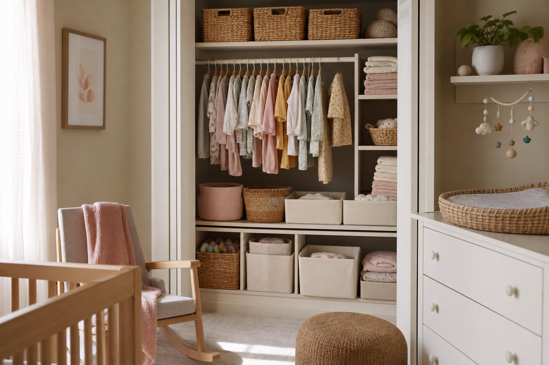 Unbranded practical sequence scene featuring practical nursery organization
