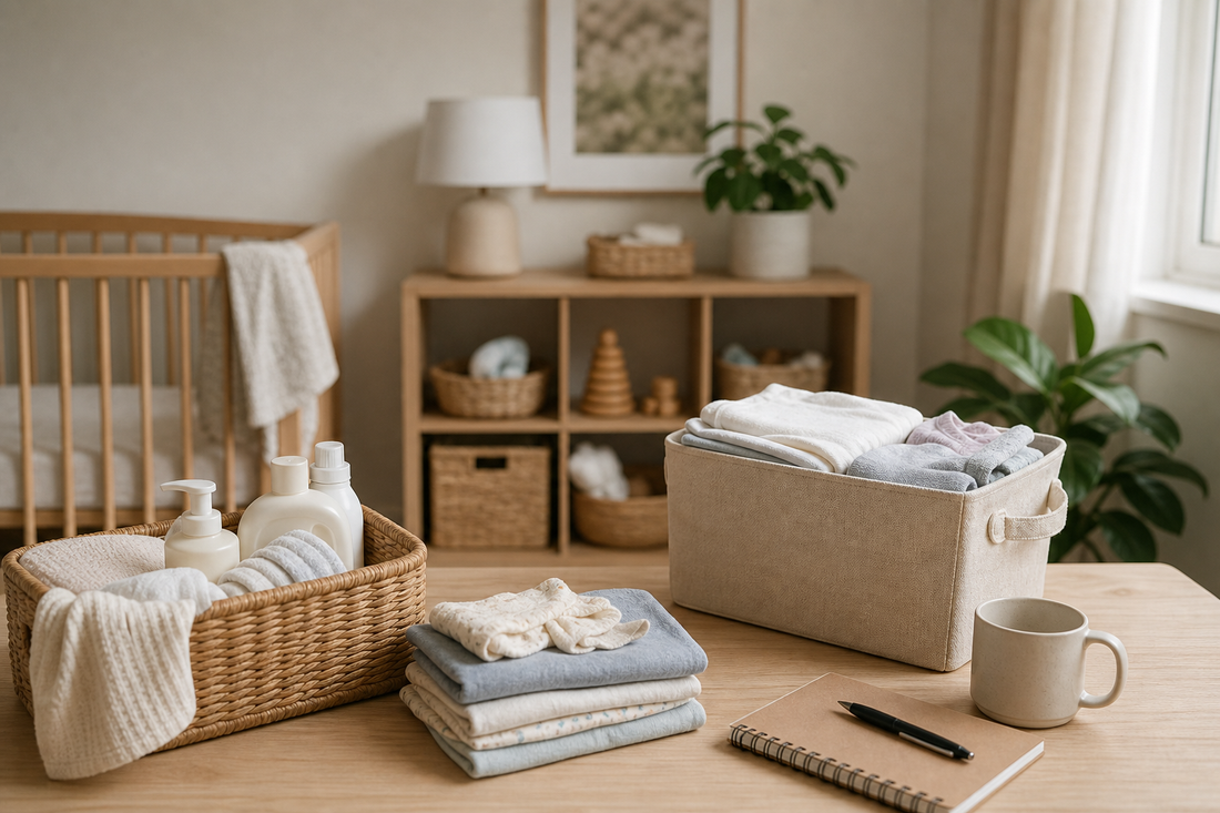 Unbranded organized spatial layout featuring practical household routines for parents