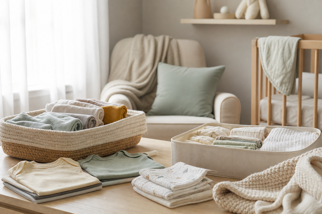Unbranded orderly inspection setup featuring everyday baby routines