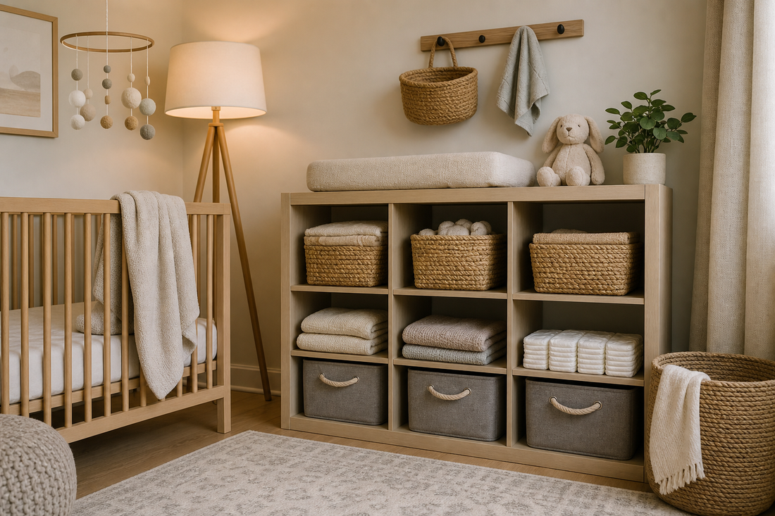 Unbranded practical sequence scene featuring practical nursery organization