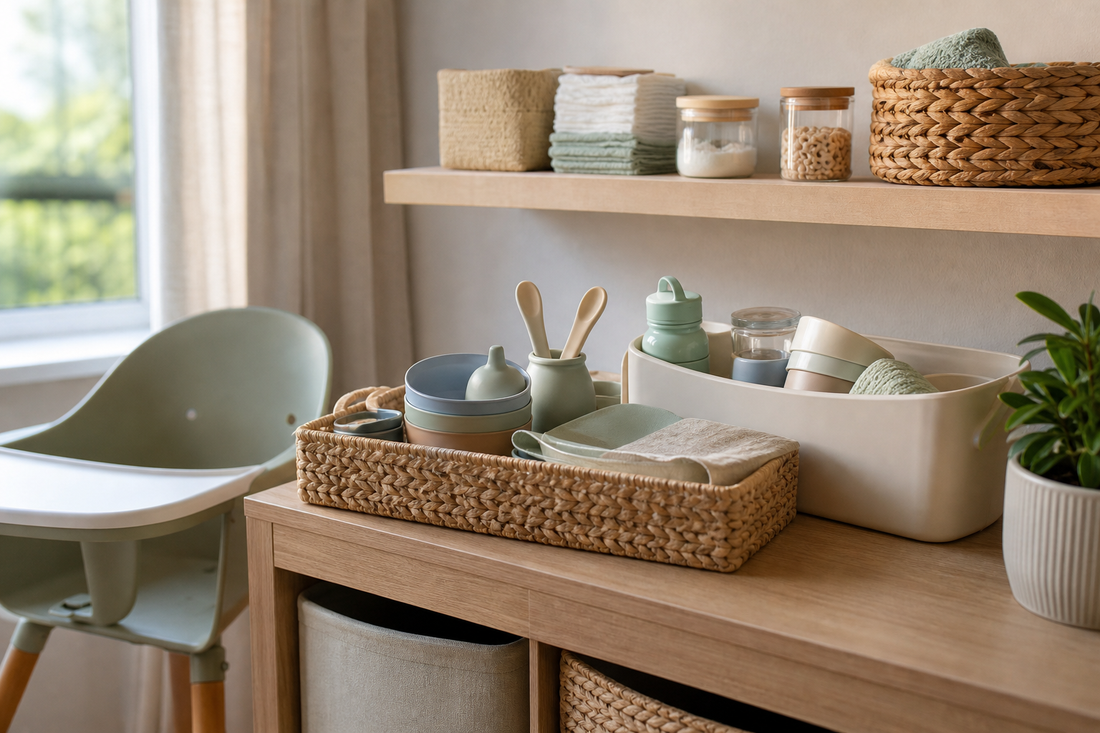 Unbranded organized spatial layout featuring practical feeding-area organization
