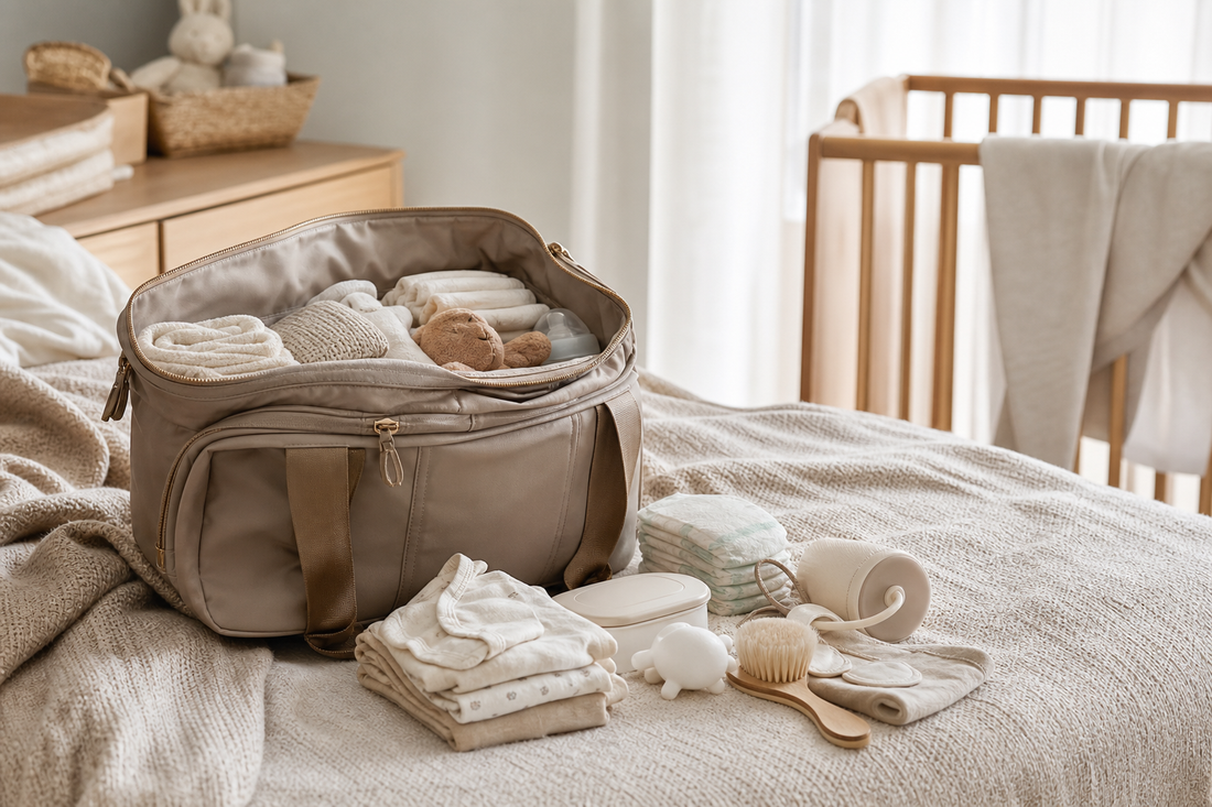 Unbranded close editorial detail featuring practical travel with babies