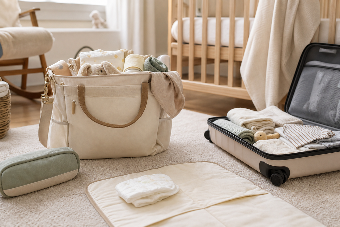 Unbranded practical sequence scene featuring practical travel with babies