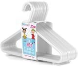 Hangerworld 36 White Plastic 30cm Childrens Coat Clothes Garment Trouser Skirt Bar Baby Toddler Hangers. by Hangerworld