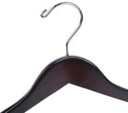 Luxury Wide Shoulder Wooden Hangers 30 Pack, with Velvet Bar, Smooth Mahogany Finish Wood Suit Hanger Coat Hanger for Closet, Holds Upto 20lbs, 360° Swivel Hook, for Jacket, Dress Heavy Clothes Hanger - Image 6