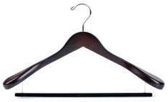 Luxury Wide Shoulder Wooden Hangers 18 Pack, with Velvet Bar, Smooth Mahogany Finish Wood Suit Hanger Coat Hanger for Closet, Holds Upto 20lbs, 360° Swivel Hook, for Jacket, Dress Heavy Clothes Hanger - Image 5