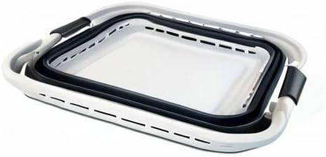 SAMMART 42L (11 Galloons) Collapsible Plastic Laundry Basket - Foldable Pop Up Storage Container/Organizer - Portable Washing Tub - Space Saving Hamper/Basket (Grey/Slate Grey) [BPA Free] - Image 7