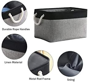 Storage Bins, Storage Cubes Storage Containers for Organizing with Handles for Organizer Bins (15.7 x 11.8 x 8.2 inches) - Image 6