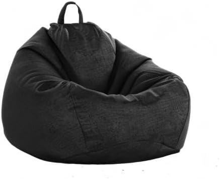 Stuffed Animal Storage Bean Bag Cover (No Filler) Extra Soft Beanbag Seat Chair Covers-Cotton Linen Memory Foam Beanbag Replacement Cover for Adults Children without Filling - Image 7