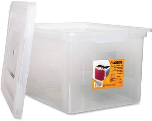 Lorell LLR68925 Letter/Legal Plastic File Box, 1 EA, clear - Image 4