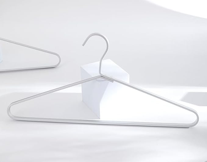 Premium Matte Silvery Aluminum Coat Hangers 90 Piece Set, 16.5” Extra Smooth & Durable Metal Shirt Dress Hanger,Aluminum Alloy Hanger,Clothing Support,Clothing Hang - Image 8