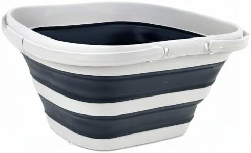 SAMMART Collapsible Tub with Handle 17L (4.5 Gallons) Set of 2 - Portable Picnic Basket/Crate - Foldable Storage Container for Dishes Washing, Camping and Home - Image 9