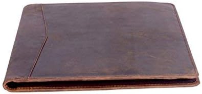 Leather Business Portfolio with Luxury Pen Business Personal Organiser Folder Full Grain Leather padfolio by KomalC (Buffalo Distressed Tan) - Image 5