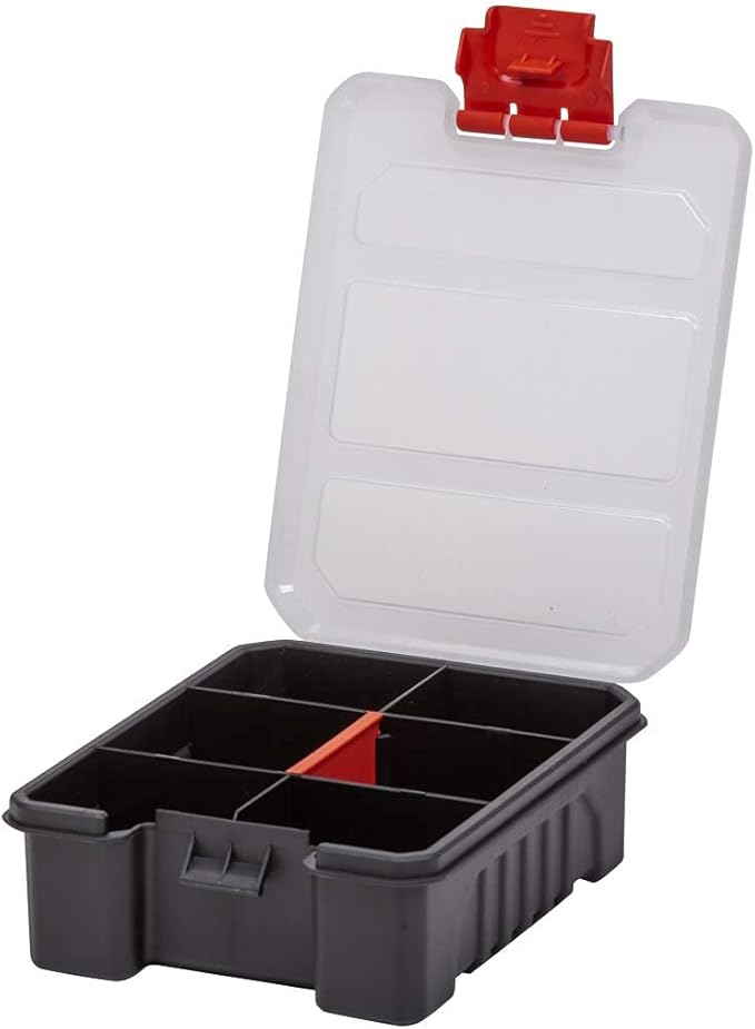 Mini Parts Organizer Box – Small Hardware Storage Case with 6 Compartments & Divider – Compact Nylon Container for Screws, Beads, Tackle, or Travel Toolbox - Image 5