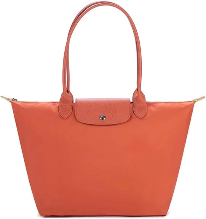 Women's Nylon Tote Bag, Large Capacity Waterproof Shoulder Bags, Spacious Handbag with Metal Zipper & Compartments by Unknown