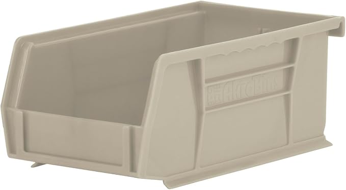 Akro-Mils 30220 AkroBins Plastic Storage Bins, 7"x4"x3", Stone, 24-Pack - Image 9