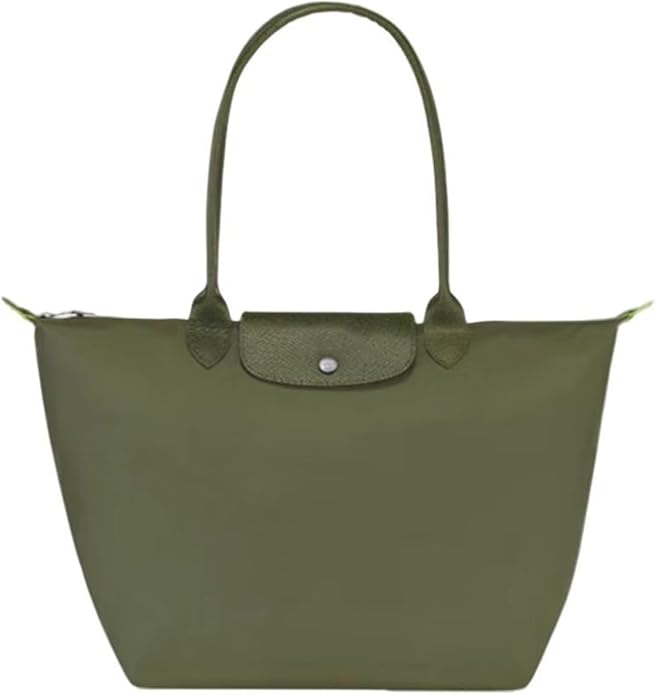 Women's Nylon Tote Bag, Large Capacity Waterproof Shoulder Bags, Spacious Handbag with Metal Zipper & Compartments by Unknown
