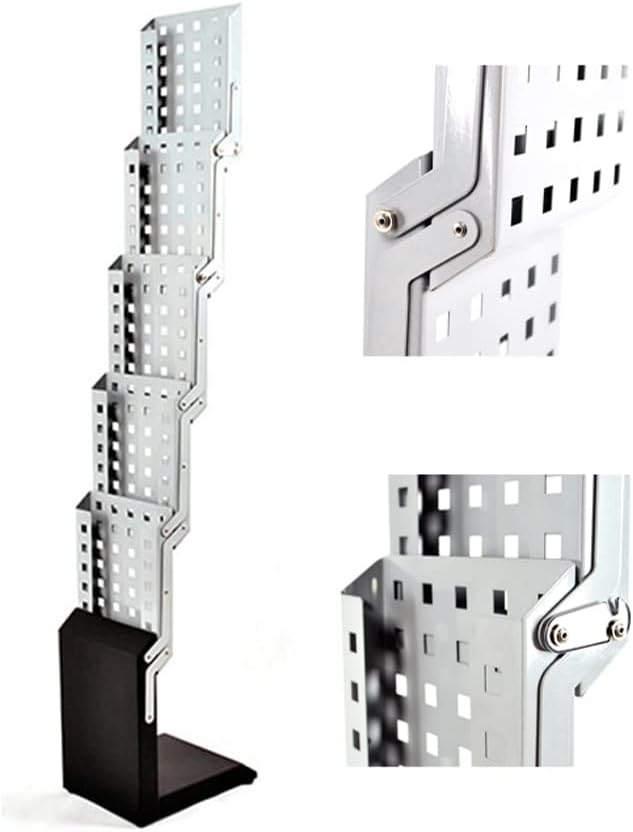 Foldable Magazine Rack Heavy Duty Catalog Literature Brochure Rack Brochure Display Stand Aluminum Portable 5 Pockets for Trade Show Exhibitions Office Retail Store - Image 6
