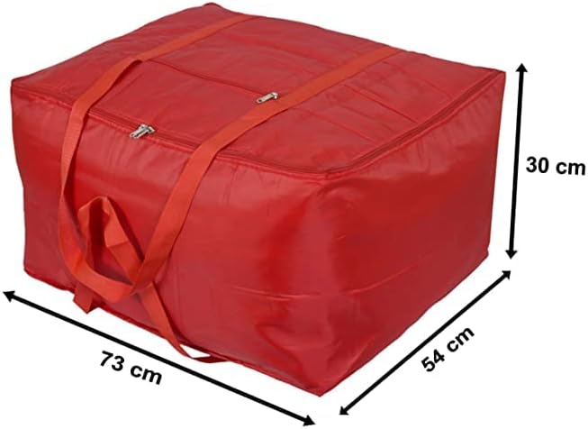 ANKIT INTERNATIONAL Multi-Purpose Storage Bag Light Weighted/Moisture Proof Parachute Jumbo Storage Bag for Clothes & Bedding Storage(RED, 73x54x30 Cm) - Image 4