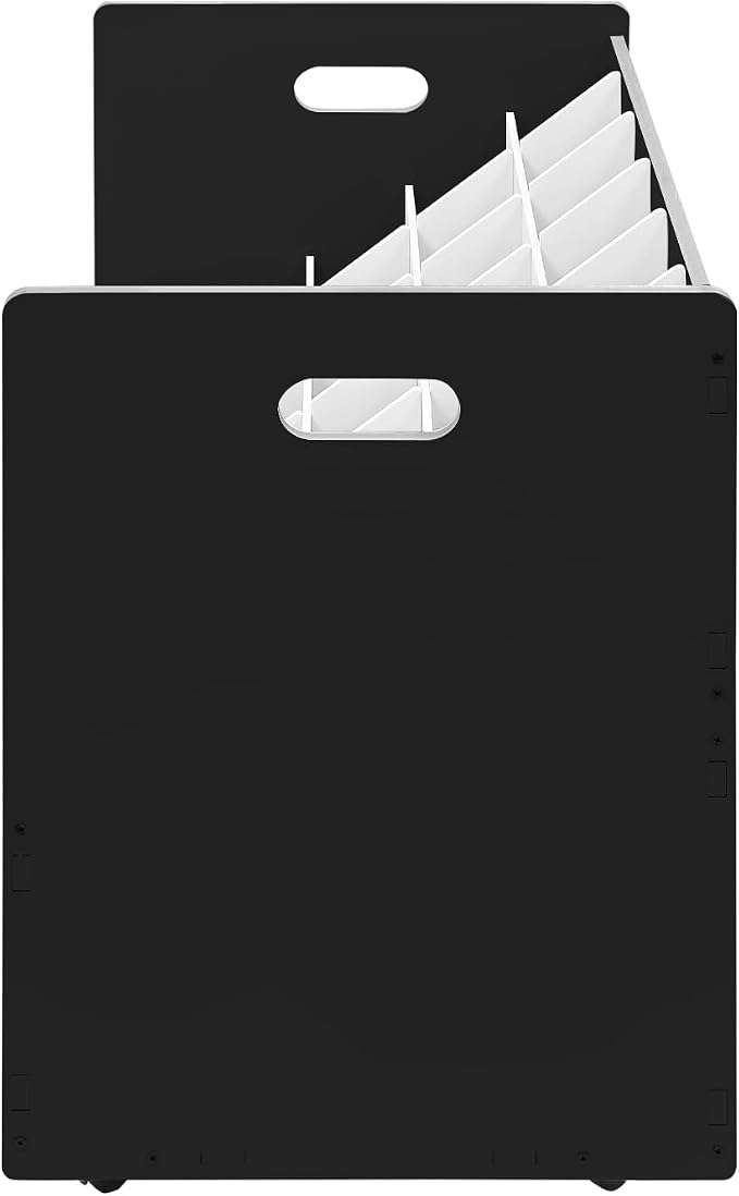 Blue Print Storage Organizer with Wheels, 30 Slots Roll Files Cart, Black | Mobile Blueprint Storage Rack Cart, Construction Plan Holder, Map Poster Storage Cabinet for Office Home School - Image 6