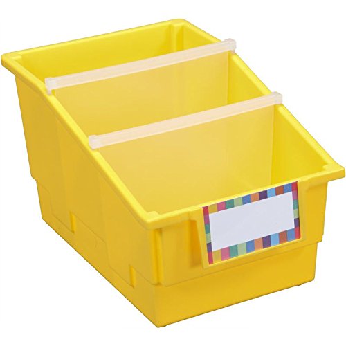 Really Good Stuff Rainbow Chapter Book Classroom Library Bins with Dividers | 8.75" x 13.5" x 7.75", 4-Pack, Large Plastic Bin Organizers for Book Organization, Documents, Files, Magazines - Image 9