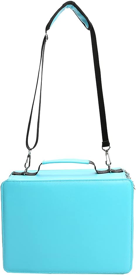 Marker Pen Organizer Case 224 Slots w/Handle & Shoulder Strap | 4-Layer Zipped Pencil Pouch PU Leather w/Open Front pocket for Gel Pen Markers to Artists, Painters - Image 5