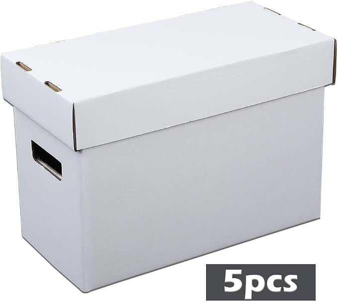 ANDPLAY 5 Pcs Comic Book Storage Boxes w/Lids Short Holds 150-175 Comics Collapsible & Stackable Comic Short Box Moistureproof Comic Box - Image 8
