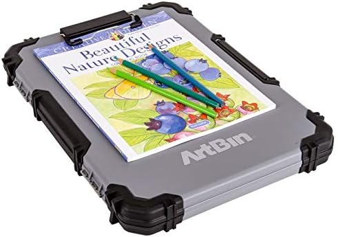 ArtBin 6838AG Sketch Board, Portable Drawing Surface with Internal Art & Craft Storage, Grey | Portable Drawing Surface with Internal Storage, Holds Art Supplies, Carry Design, Durable, Grey - Image 2