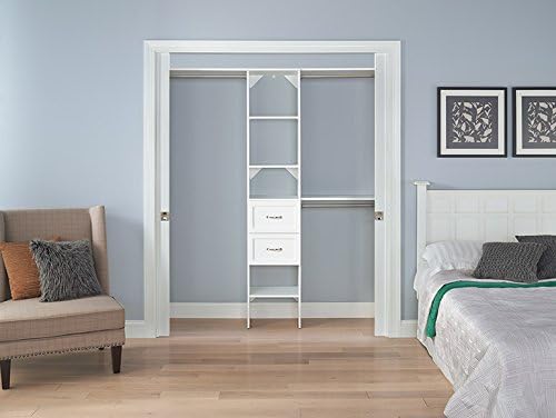 ClosetMaid SuiteSymphony Closet Organizer with Shelves and 2 Drawers, 16-Inch-Pure White - Image 2