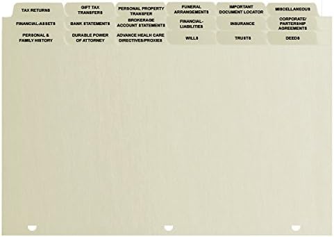 Blue 1" Estate Planning Portfolio, Binder, 18 Position tabs and fillable Personal Data Sheets - Image 2