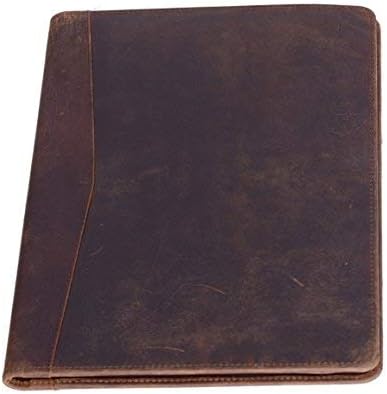 Leather Business Portfolio with Luxury Pen Business Personal Organiser Folder Full Grain Leather padfolio by KomalC (Buffalo Distressed Tan) - Image 6