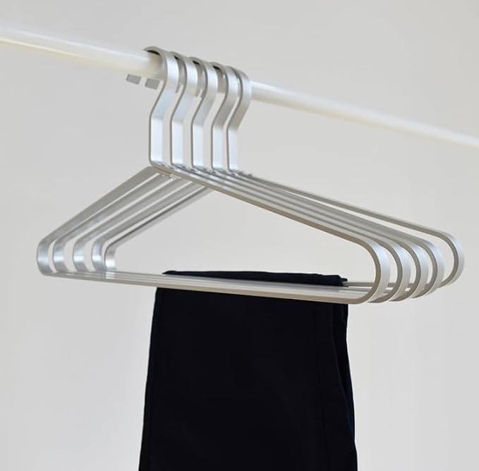 Premium Matte Silvery Aluminum Coat Hangers 90 Piece Set, 16.5” Extra Smooth & Durable Metal Shirt Dress Hanger,Aluminum Alloy Hanger,Clothing Support,Clothing Hang - Image 5