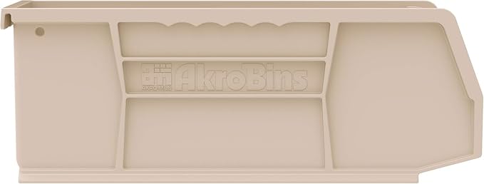 Akro-Mils 30224 AkroBins Plastic Storage Bins, 11"x 4"x 4", Stone, 12-Pack | Space-Saving Stackable Bins for Garage, Pantry, Craft Organization - Image 8