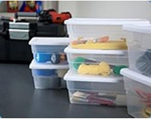 STERILITE Storage Box 13.5" X 8.3" X 4.8", 6 Qt. Clear - Pack of 12 - Image 3