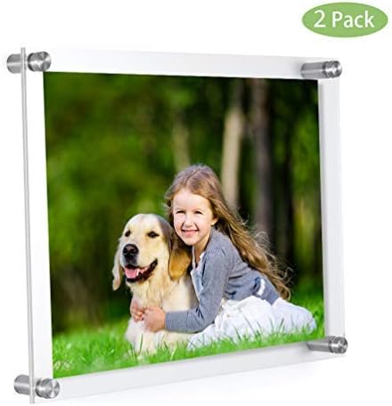 Meetu Acrylic Picture Frames 11x14 -Inner 10x12 Photo Frames Wall Frames To Display Family Pictures, Baby Pictures, Documents, Arts, Dog Pictures -Make Clear Float 3D Look (2 Pack) - Image 8
