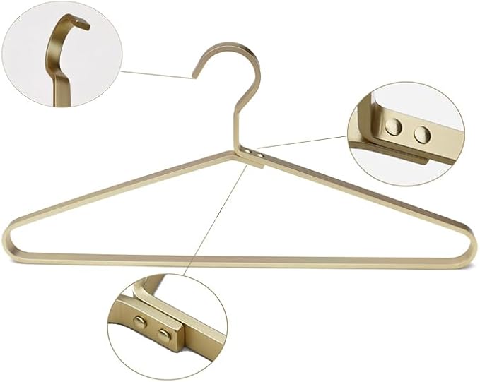 Premium Matte Gold Aluminum Coat Hangers 90 Piece Set, 16.5” Extra Smooth & Durable Metal Shirt Dress Hanger,Aluminum Alloy Hanger,Clothing Support,Clothing Hang - Image 4