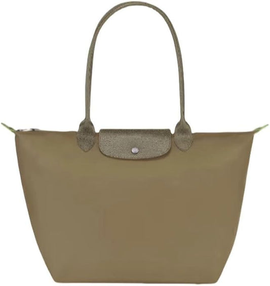Women's Nylon Tote Bag, Large Capacity Waterproof Shoulder Bags, Spacious Handbag with Metal Zipper & Compartments by Unknown