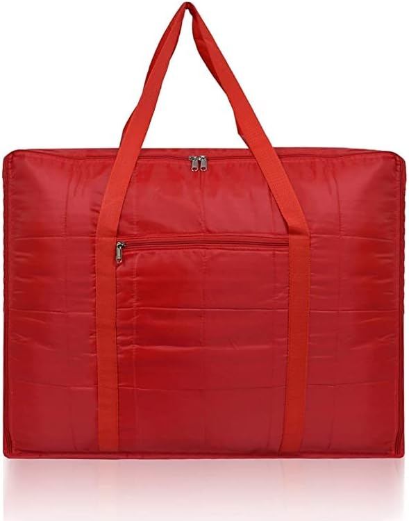 ANKIT INTERNATIONAL Multi-Purpose Storage Bag Light Weighted/Moisture Proof Parachute Jumbo Storage Bag for Clothes & Bedding Storage(RED, 73x54x30 Cm) by AI+ANKIT+INTERNATIONAL