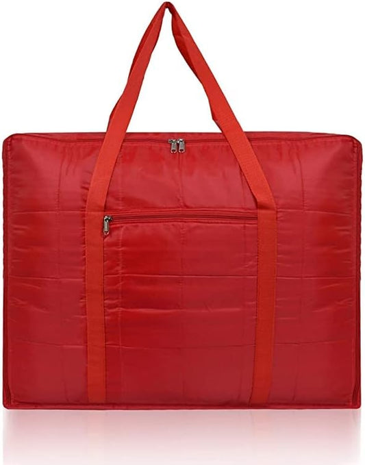 ANKIT INTERNATIONAL Multi-Purpose Storage Bag Light Weighted/Moisture Proof Parachute Jumbo Storage Bag for Clothes & Bedding Storage(RED, 73x54x30 Cm) by AI+ANKIT+INTERNATIONAL