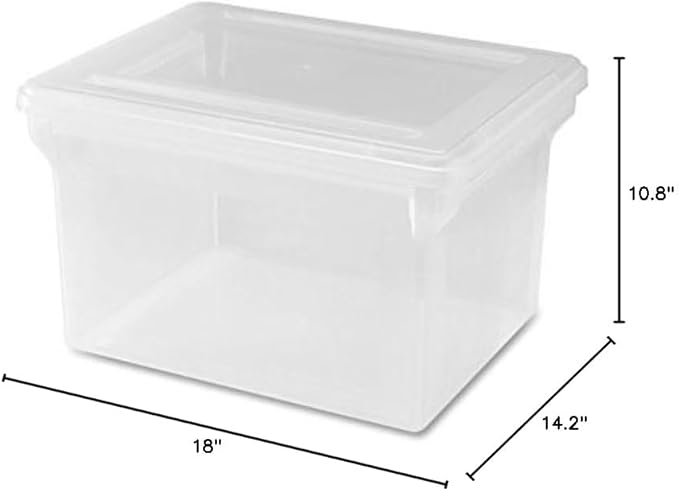 Lorell LLR68925 Letter/Legal Plastic File Box, 1 EA, clear - Image 5