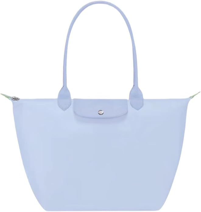 Women's Nylon Tote Bag, Large Capacity Waterproof Shoulder Bags, Spacious Handbag with Metal Zipper & Compartments by Unknown