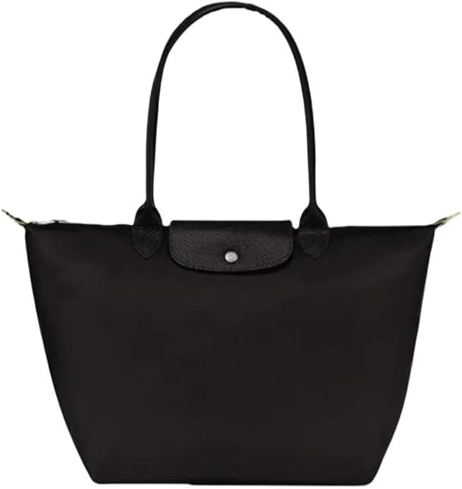 Women's Nylon Tote Bag, Large Capacity Waterproof Shoulder Bags, Spacious Handbag with Metal Zipper & Compartments by Unknown