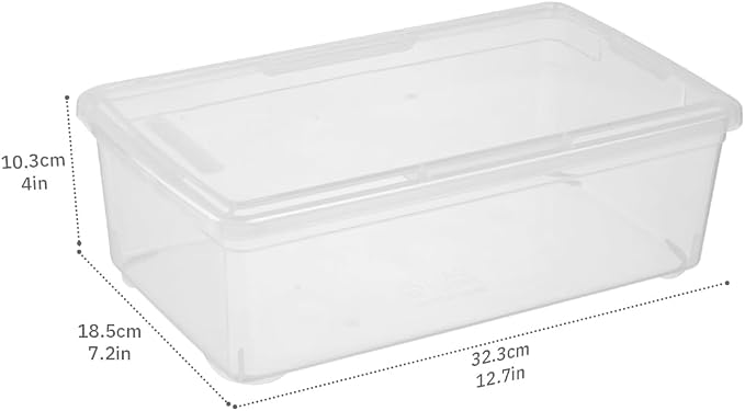 10 Pack Shoe Storage Box Clear Plastic Stackable Storage Containers | Shoe Storage Box,Stackable,Widely Used,See Through,Easy to Clean,Durable,Clear,Handle - Image 2