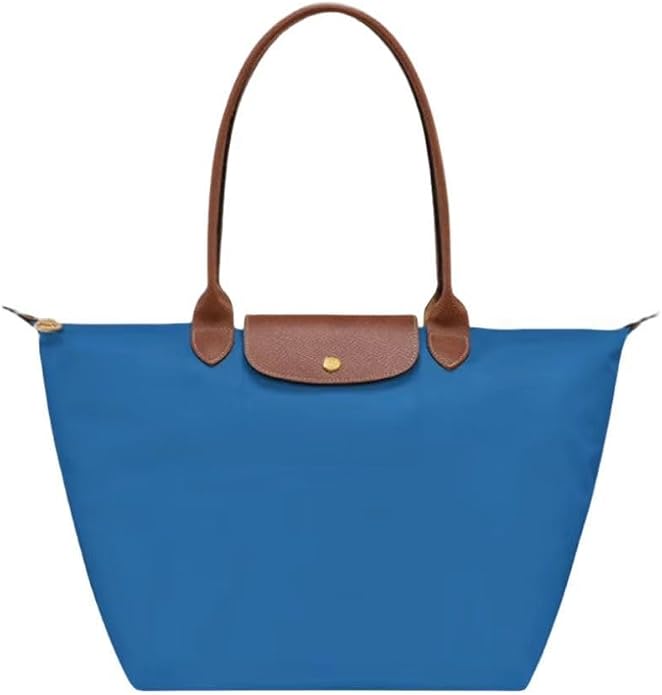 Women's Nylon Tote Bag, Large Capacity Waterproof Shoulder Bags, Spacious Handbag with Metal Zipper & Compartments by Unknown